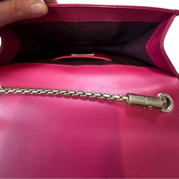 Bvlgari Pink Stingray Flap Leather Serpenti Forever Shoulder Bag - Picture 10 of 12